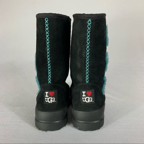 UGG Australia I love Ugg Black Hearts Studded Boot - Picture 3 of 6